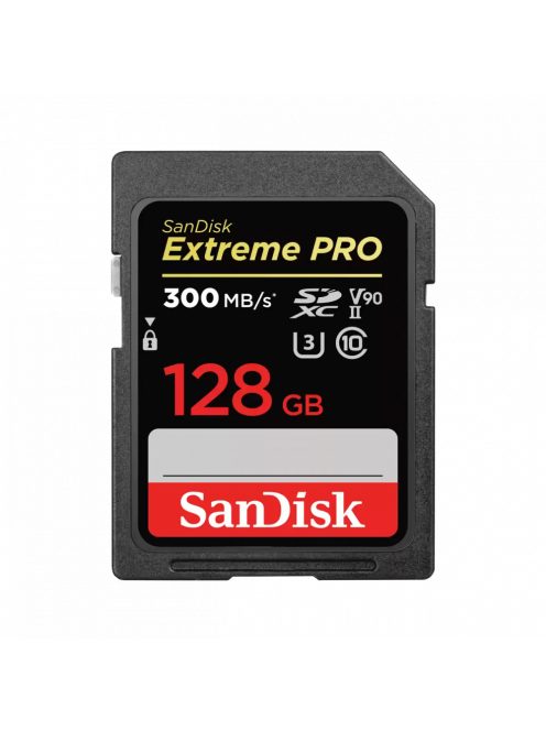 SanDisk Extreme® PRO® SDXC™ 128GB memóriakártya (UHS-II) (U3) (V90) (300MB/s) (00121506)