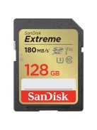 SanDisk Extreme® SDXC™ 128GB memóriakártya (UHS-I) (V30) (U3) (C10) (180MB/s) (00121580)