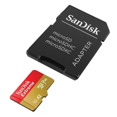 SanDisk Extreme® microSDXC™ 64GB memóriakártya + adapter (UHS-I) (V30) (U3) (A2) (C10) (170MB/s) (00121585)