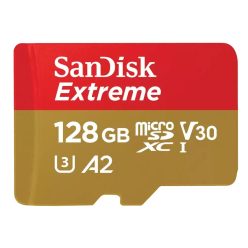   SanDisk Extreme® microSDXC™ 128GB memóriakártya + adapter (UHS-I) (V30) (U3) (A2) (C10) (190MB/s) (00121586)