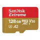 SanDisk Extreme® microSDXC™ 128GB memóriakártya + adapter (UHS-I) (V30) (U3) (A2) (C10) (190MB/s) (00121586)