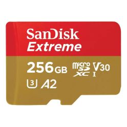   SanDisk Extreme® microSDXC™ 256GB memóriakártya + adapter (UHS-I) (V30) (U3) (A2) (C10) (190MB/s) (00121587)