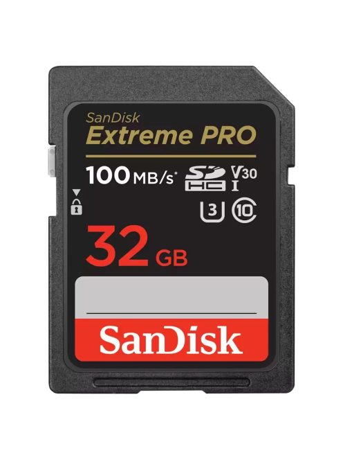 SanDisk Extreme® PRO SDHC™ 32GB memóriakártya (UHS-I) (V30) (U3) (C10) (100MB/s) (00121594)