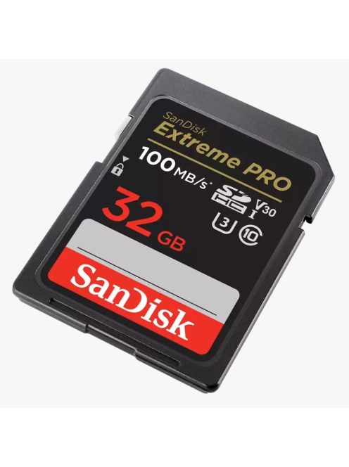 SanDisk Extreme® PRO SDHC™ 32GB memóriakártya (UHS-I) (V30) (U3) (C10) (100MB/s) (00121594)