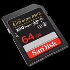 SanDisk Extreme® PRO SDXC™ 64GB memóriakártya (UHS-I) (V30) (U3) (C10) (200MB/s) (00121595)