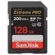 SanDisk Extreme® PRO SDXC™ 128GB memóriakártya (UHS-I) (V30) (U3) (C10) (200MB/s) (00121596)