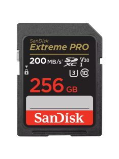   SanDisk Extreme® PRO SDXC™ 256GB memóriakártya (UHS-I) (V30) (U3) (C10) (200MB/s) (00121597)