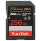 SanDisk Extreme® PRO SDXC™ 256GB memóriakártya (UHS-I) (V30) (U3) (C10) (200MB/s) (00121597)
