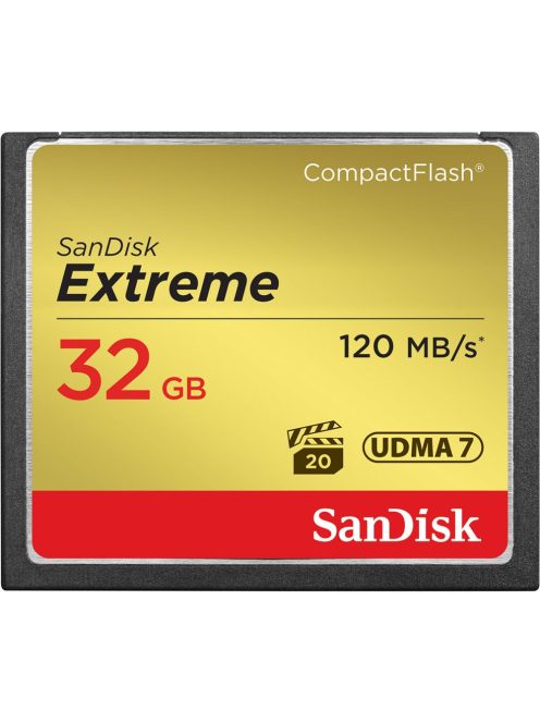 SanDisk Extreme CompactFlash™ 32GB memóriakártya (120MB/s) (00124093)