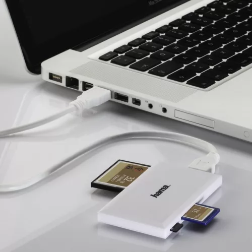 Hama "SLIM" multi memóriakártya olvasó (USB 3) (white) (00181017)