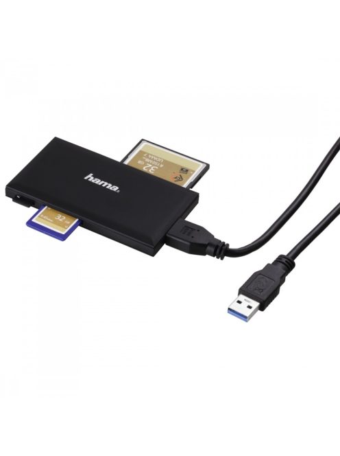 Hama "SLIM" multi memóriakártya olvasó (USB 3) (black) (00181018)