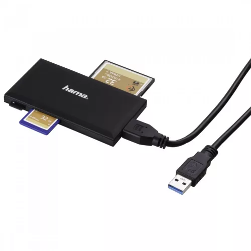 Hama "SLIM" multi memóriakártya olvasó (USB 3) (black) (00181018)