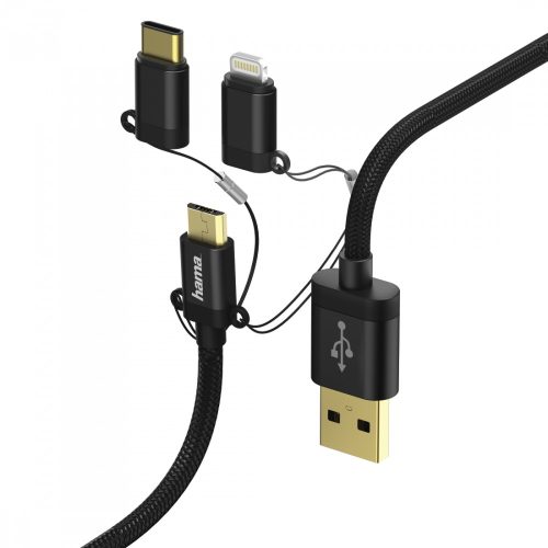 Hama 3in1 micro USB / Type-C / Lightning adatkábel