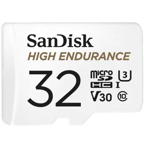 SanDisk® High Endurance microSDHC™ 32GB memóriakártya + adapter (V30) (U3) (100MB/s) (Class10) (00183565)