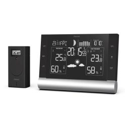   HAMA "BLACK LINE PLUS” Időjárás állomás (black) (00186418)