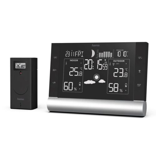 HAMA "BLACK LINE PLUS” Időjárás állomás (black) (00186418)