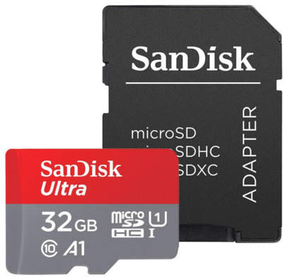 SanDisk Mobile Ultra® microSDHC™ 32GB memóriakártya + adapter (UHS-I) (120MB/s) (Class10) (A1)