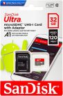 SanDisk Ultra® microSDXC™ 32GB memóriakártya + adapter (UHS-I) (120MB/s) (Class10) (A1) (00186503)