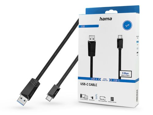 Hama USB kábel (USB-A // USB-C) (3m) (5Gbps) (00200653)