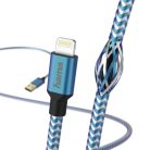 Hama "REFLECTIVE" (USB-A // LIGHTNING) (1.5m) (blue) (00201553)
