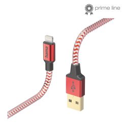   Hama "REFLECTIVE" (USB-A // LIGHTNING) (1.5m) (red) (00201554)