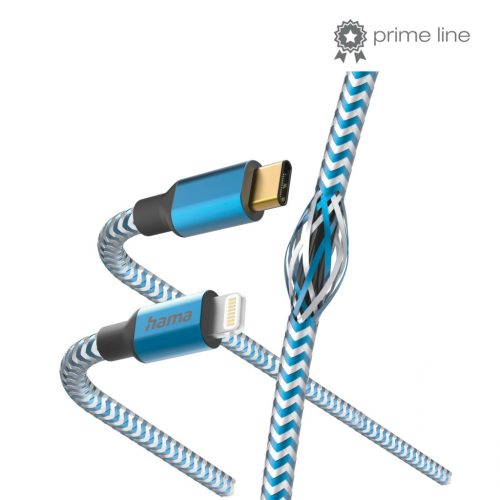 Hama "REFLECTIVE" (USB-C // LIGHTNING) (1.5m) (blue) (00201561)