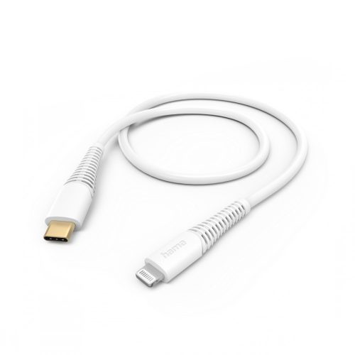 Hama adat és töltő kábel (USB-C // LIGHTNING) (1.5m) (white) (00201603)
