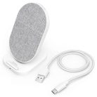 Hama "QI FABRIC FC-10S" vezeték nélküli töltő (10W) (white) (00201686)