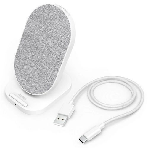 Hama "QI FABRIC FC-10S" vezeték nélküli töltő (10W) (white) (00201686)