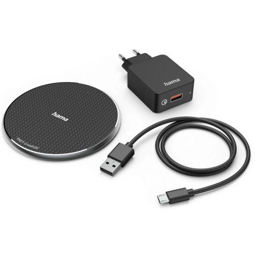Hama "QI-FC10" vezeték nélküli töltő (QC3.0) (10W) (black) (00201688)