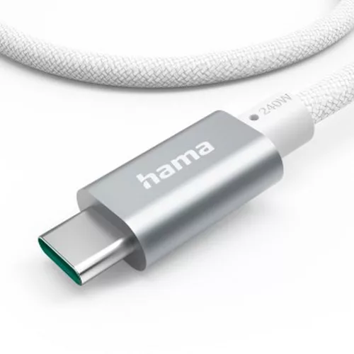 Hama USB kábel (USB-C // USB-C) (1.5m) (5A) (240W) (white) (00201724)