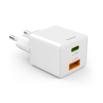 Hama USB hálózati töltő (USB-A + USB-C) "PD/QC" (30W) (00201992)