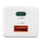 Hama USB hálózati töltő (USB-A + USB-C) "PD/QC" (45W) (00201993)