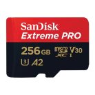 SanDisk Extreme® PRO microSDXC™ 256GB memóriakártya + adapter (UHS-I) (V30) (U3) (A2) (200MB/s) (00214505)