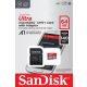 SanDisk Ultra® microSDXC™ 64GB memóriakártya + adapter (UHS-I) (140MB/s) (Class10) (A1) (00215421)