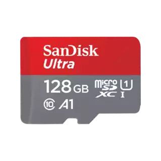 SanDisk Ultra® microSDXC™ 128GB memóriakártya + adapter (UHS-I) (140MB/s) (Class10) (A1) (00215422)