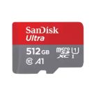 SanDisk Ultra® microSDXC™ 512GB memóriakártya + adapter (UHS-I) (150MB/s) (Class10) (A1) (00215424)