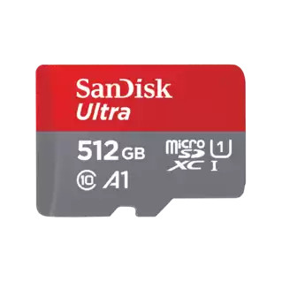 SanDisk Ultra® microSDXC™ 512GB memóriakártya + adapter (UHS-I) (150MB/s) (Class10) (A1) (00215424)