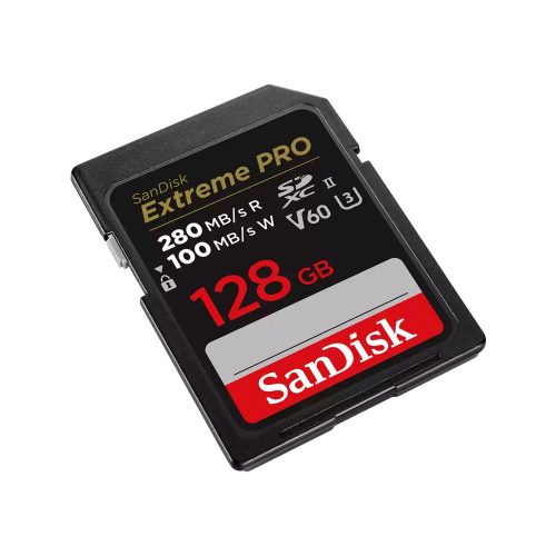 SanDisk Extreme® PRO® SDXC™ 128GB memóriakártya (UHS-II) (U3) (V60) (280MB/s) (00215492)