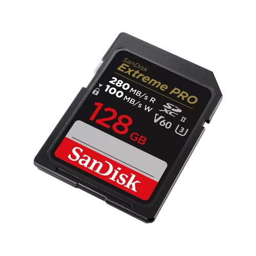 SanDisk Extreme® PRO® SDXC™ 128GB memóriakártya (UHS-II) (U3) (V60) (280MB/s) (00215492)