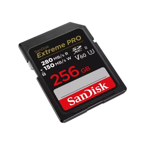 SanDisk Extreme® PRO® SDXC™ 256GB memóriakártya (UHS-II) (U3) (V60) (280MB/s) (00215493)