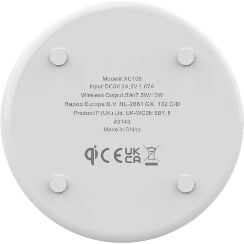 RAPOO "XC105" vezeték nélküli töltő (10W) (white) (00217721)
