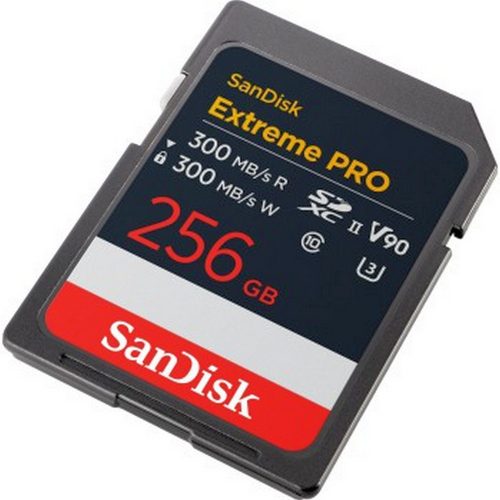 SanDisk Extreme® PRO® SDXC™ 256GB memóriakártya (8K) (UHS-II) (U3) (V90) (300MB/s) (00226809)