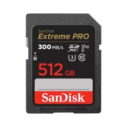   SanDisk Extreme® PRO® SDXC™ 512GB memóriakártya (8K) (UHS-II) (U3) (V90) (300MB/s) (00226810)