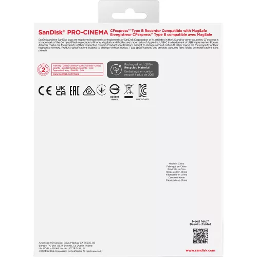 SanDisk CFexpress PRO-CINEMA Card Reader / Recorder (USB-C // USB-C) (00226811)