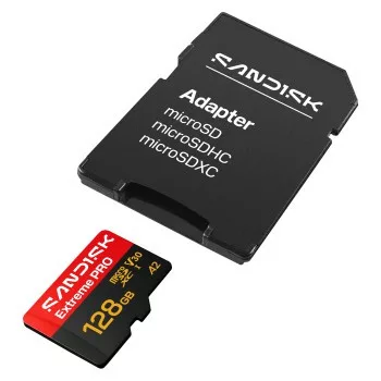 SANDISK Extreme PRO microSDXC memóriakártya 128GB, 250/120MB/s, 5K, 4K UHD-UHS-I