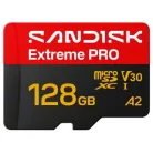 SANDISK Extreme PRO microSDXC memóriakártya 128GB, 250/120MB/s, 5K, 4K UHD-UHS-I