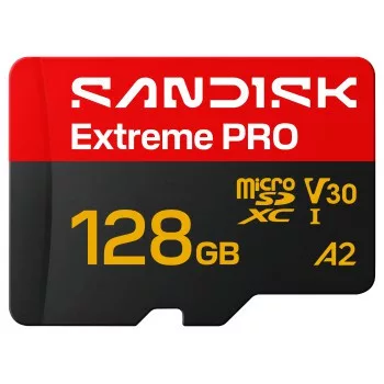 SANDISK Extreme PRO microSDXC memóriakártya 128GB, 250/120MB/s, 5K, 4K UHD-UHS-I