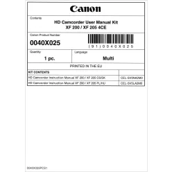 Canon XF200 + XF205 használati útmutató