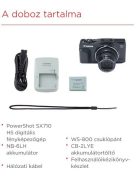 Canon PowerShot SX710HS (2 színben) (fekete) (WiFi + NFC)